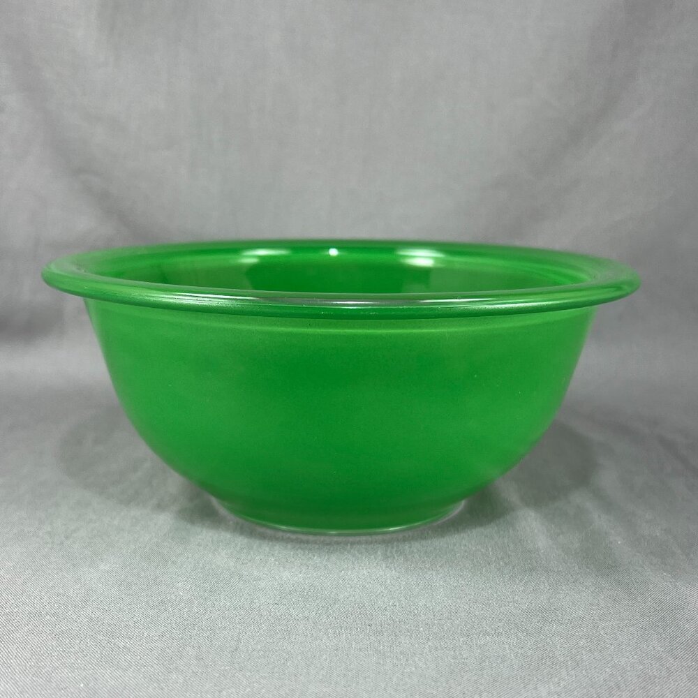 Vtg Pyrex 322 1 L Corning NY Glass Green Clear Bottom Mixing Nesting Bowl 80s - Picture 3 of 16